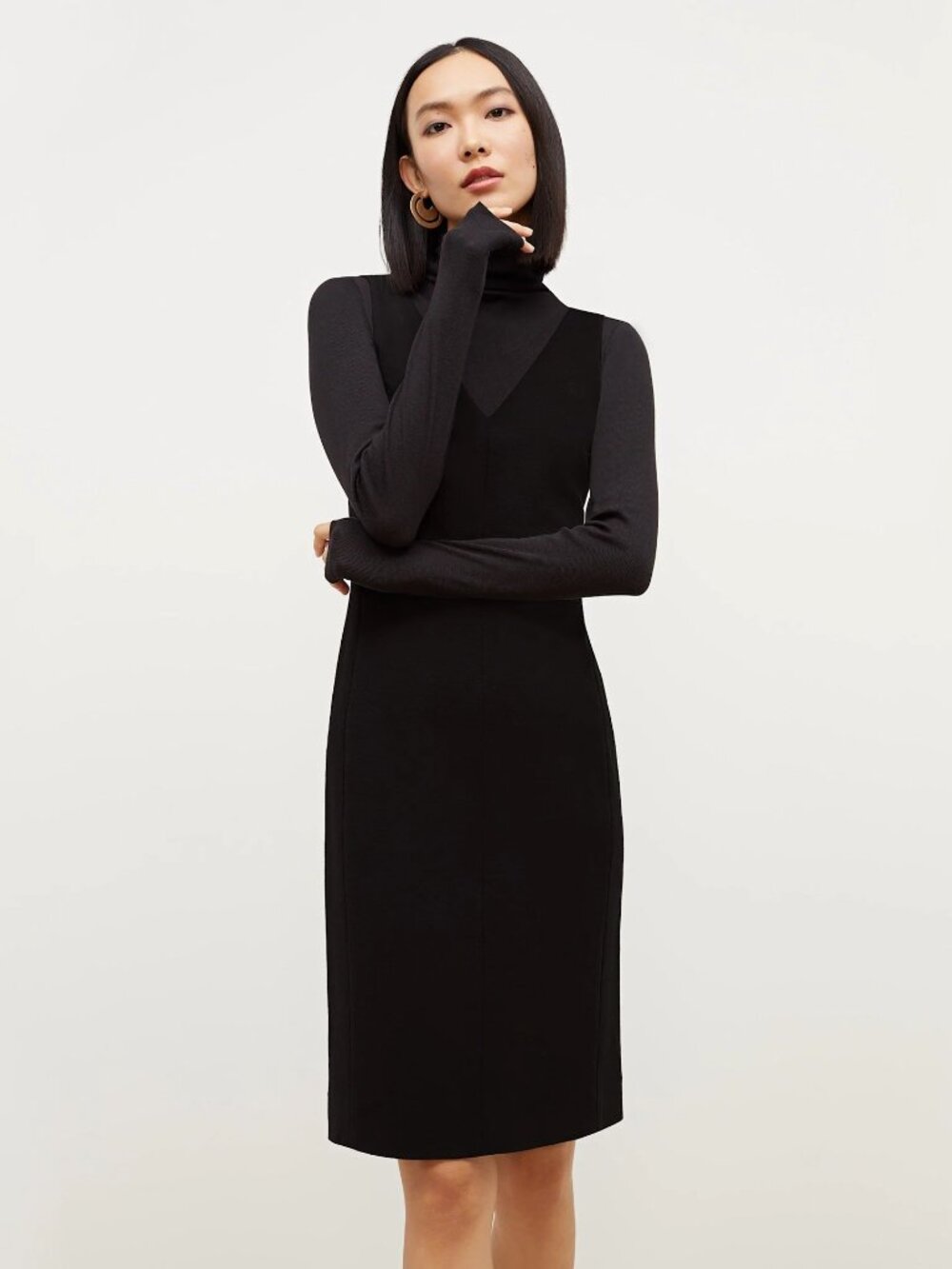 MM LaFleur The Rachel Sheath V-Neck Dress - Ponte - Picture 5 of 10